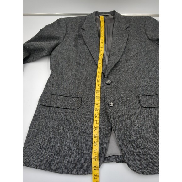 Sam's Tailor Bespoke Suit Jacket Blazer Herringbone Wool Tweed Men's Size 42 - Picture 9 of 16